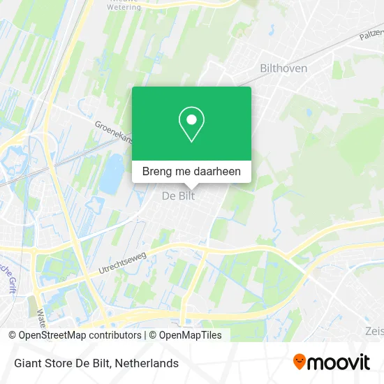 Giant Store De Bilt kaart