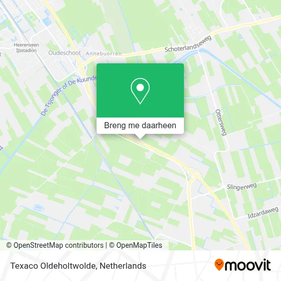 Texaco Oldeholtwolde kaart
