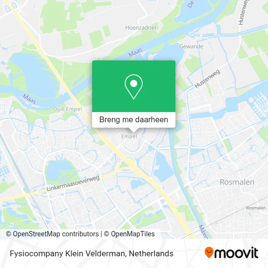 Fysiocompany Klein Velderman kaart
