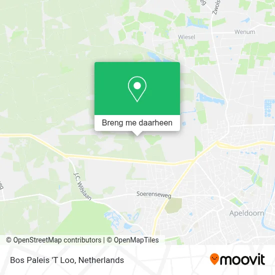 Bos Paleis 'T Loo kaart