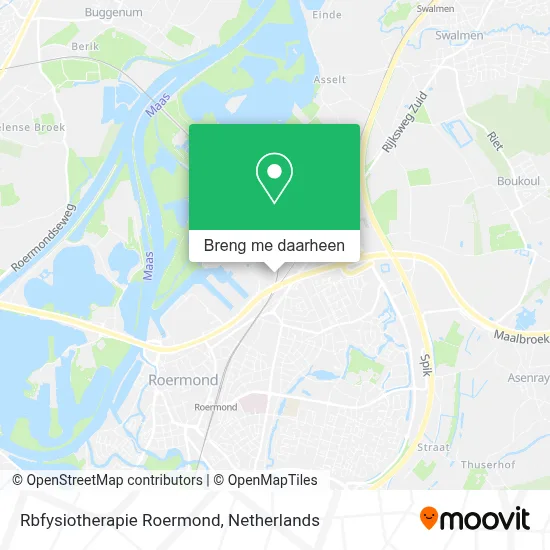 Rbfysiotherapie Roermond kaart