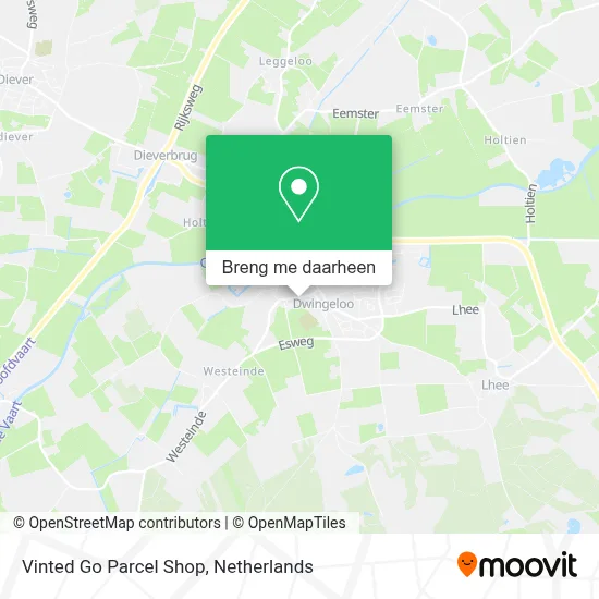 Vinted Go Parcel Shop kaart