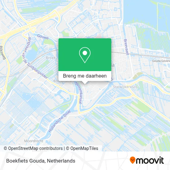 Boekfiets Gouda kaart