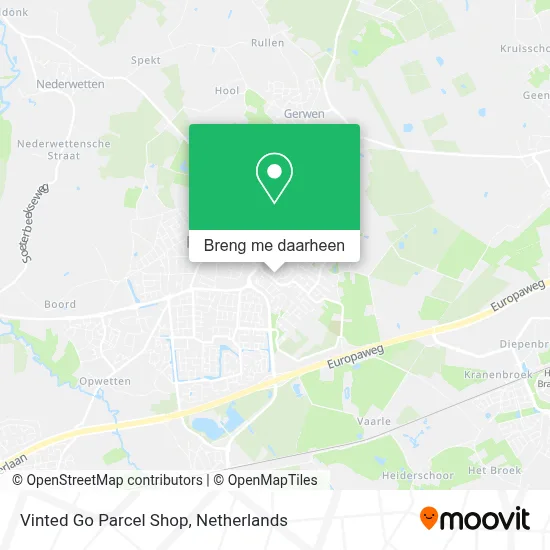 Vinted Go Parcel Shop kaart
