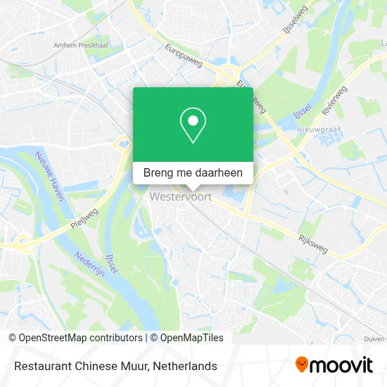 Restaurant Chinese Muur kaart