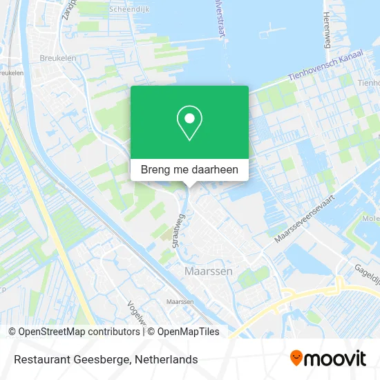 Restaurant Geesberge kaart
