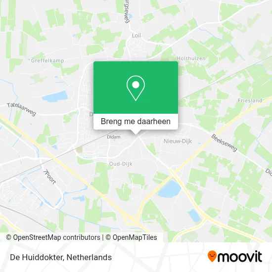 De Huiddokter kaart