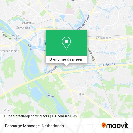 Recharge Massage kaart