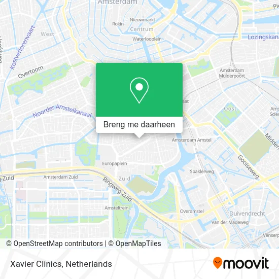 Xavier Clinics kaart