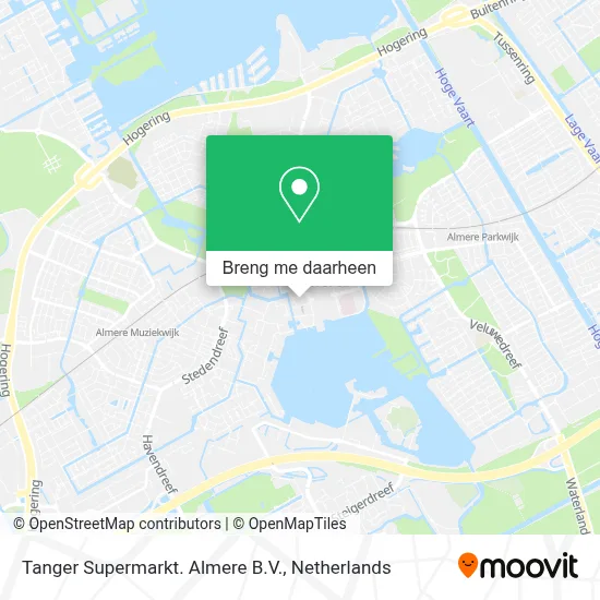 Tanger Supermarkt. Almere B.V. kaart