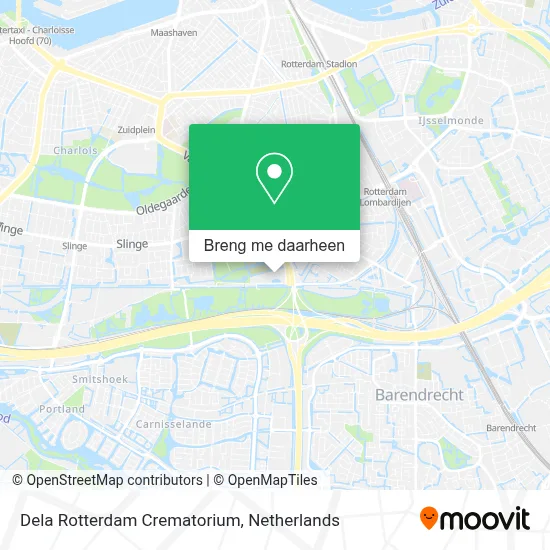 Dela Rotterdam Crematorium kaart