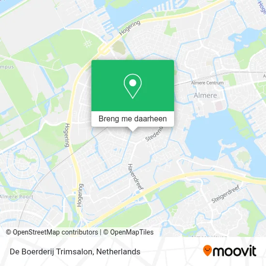 De Boerderij Trimsalon kaart