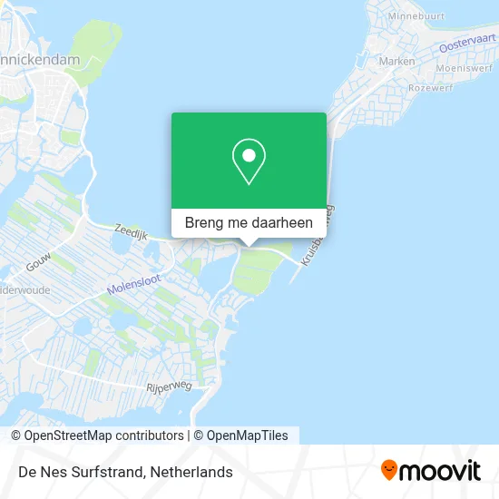 De Nes Surfstrand kaart