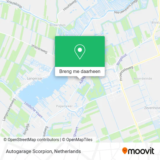 Autogarage Scorpion kaart