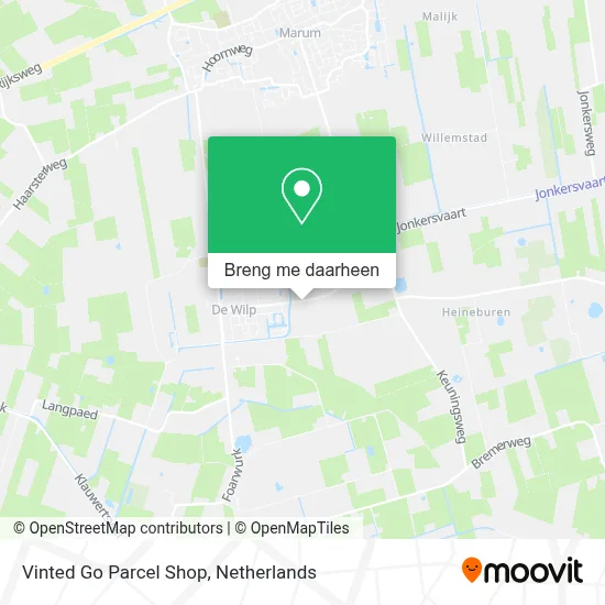 Vinted Go Parcel Shop kaart