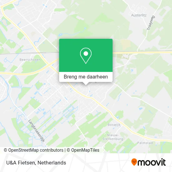 U&A Fietsen kaart