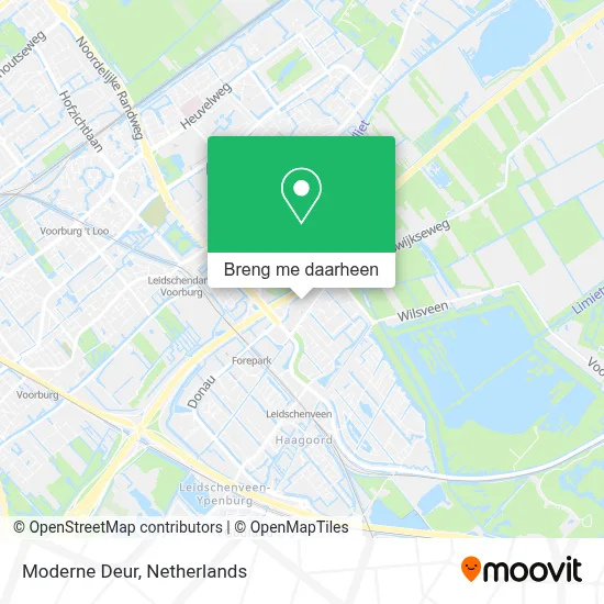 Moderne Deur kaart