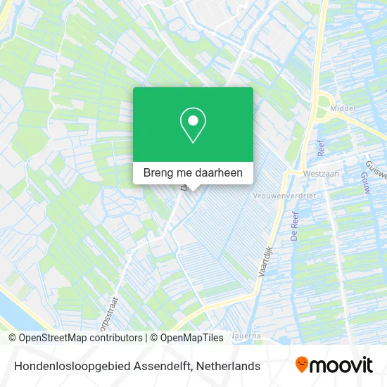 Hondenlosloopgebied Assendelft kaart