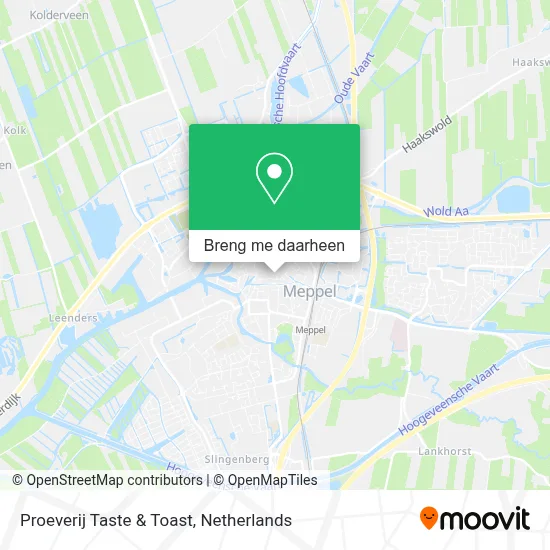 Proeverij Taste & Toast kaart