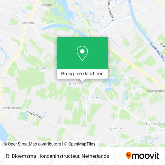 R. Bloemsma Hondeninstructeur kaart