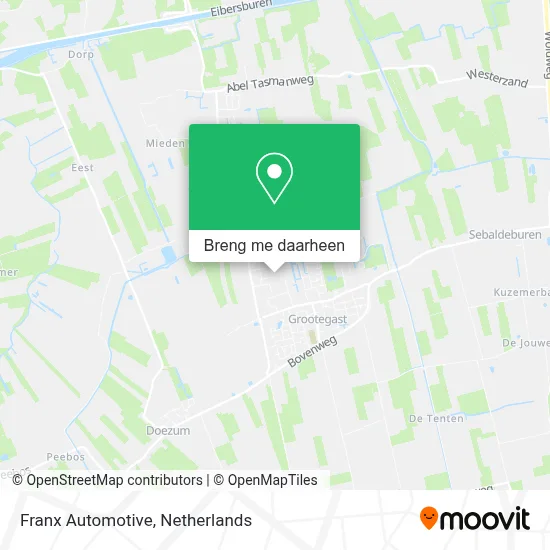 Franx Automotive kaart