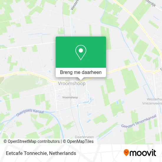 Eetcafe Tonnechie kaart