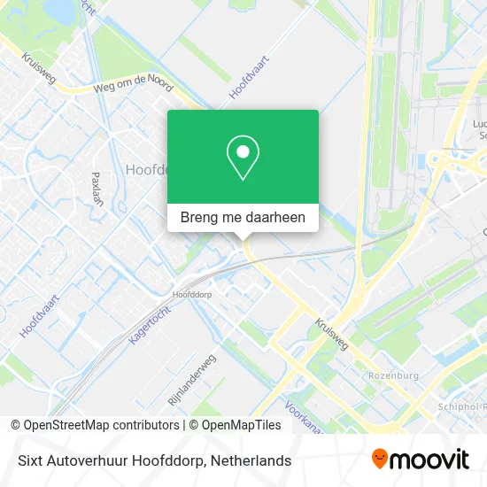Sixt Autoverhuur Hoofddorp kaart