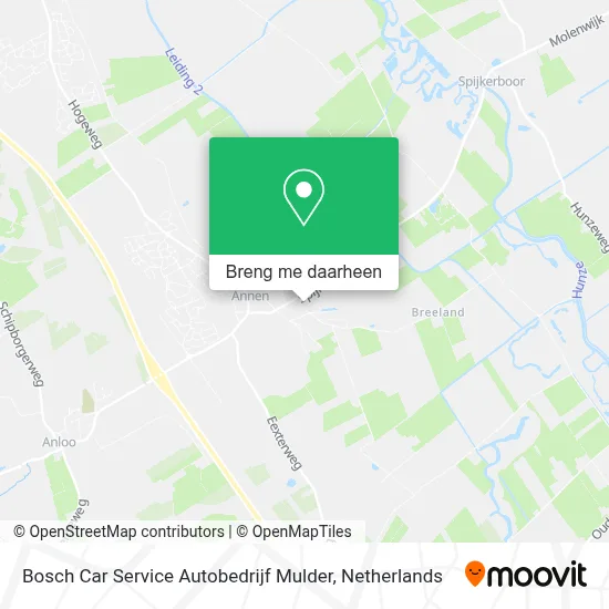 Bosch Car Service Autobedrijf Mulder kaart