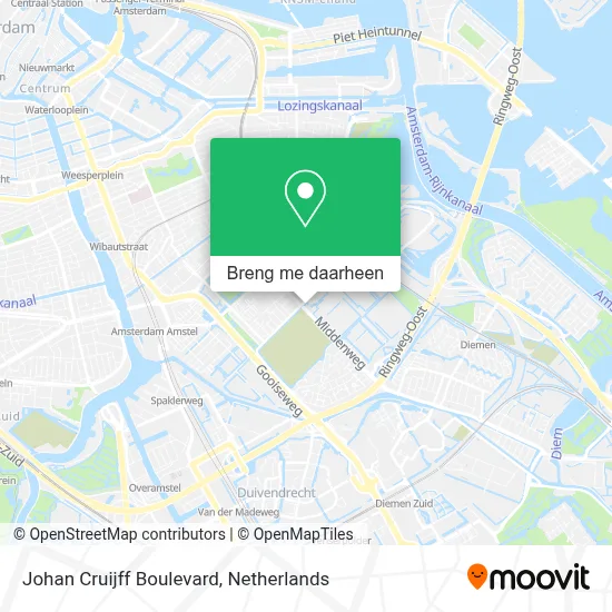 Johan Cruijff Boulevard kaart