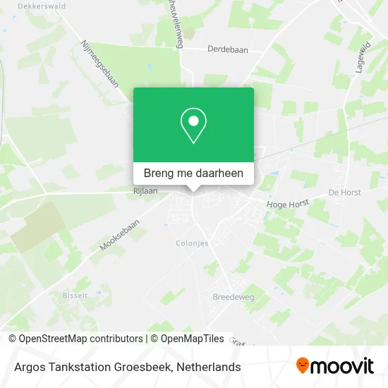 Argos Tankstation Groesbeek kaart