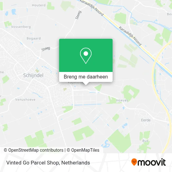 Vinted Go Parcel Shop kaart