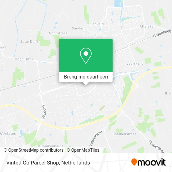Vinted Go Parcel Shop kaart