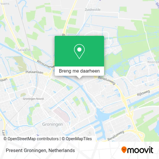 Present Groningen kaart