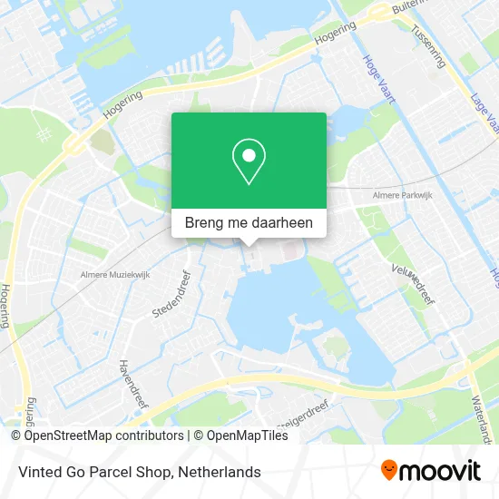 Vinted Go Parcel Shop kaart
