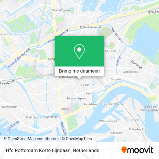 Hfc Rotterdam Korte Lijnbaan kaart