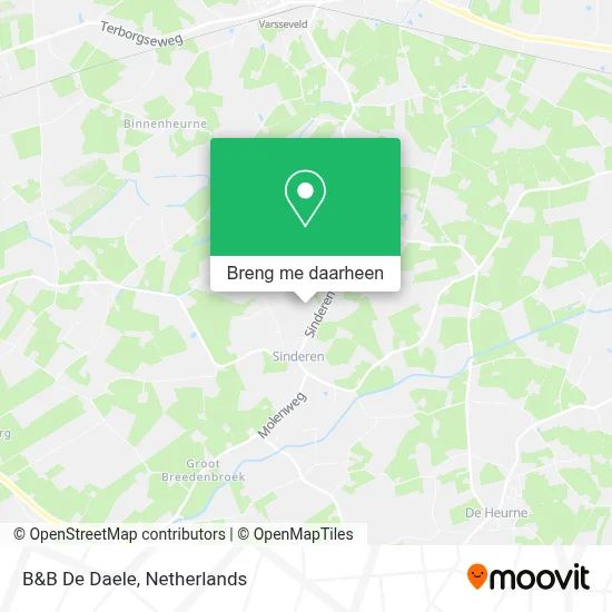 B&B De Daele kaart