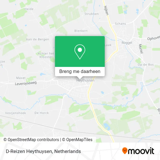 D-Reizen Heythuysen kaart