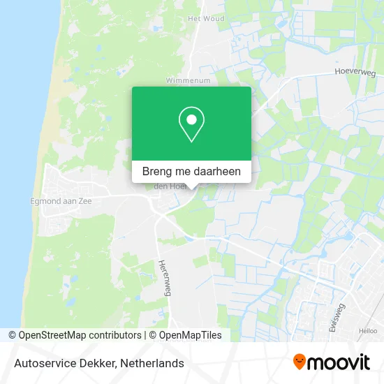 Autoservice Dekker kaart