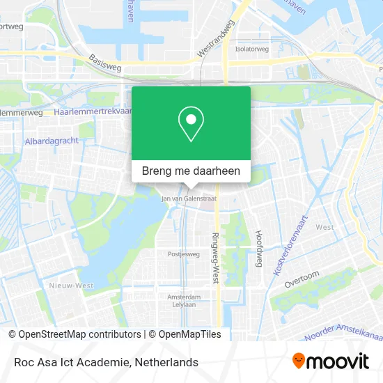 Roc Asa Ict Academie kaart