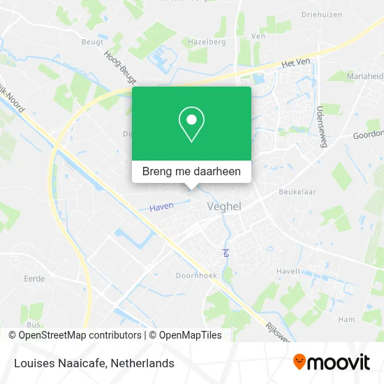 Louises Naaicafe kaart