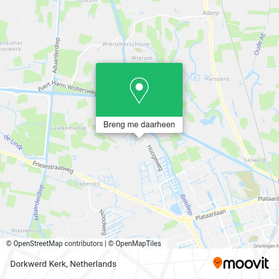 Dorkwerd Kerk kaart