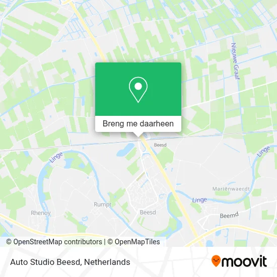 Auto Studio Beesd kaart