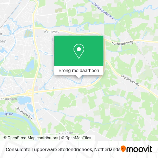 Consulente Tupperware Stedendriehoek kaart