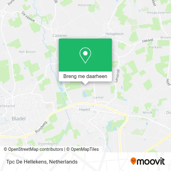 Tpc De Hellekens kaart