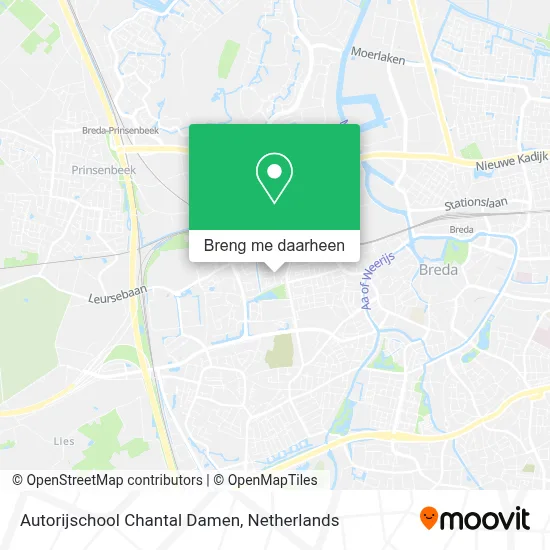 Autorijschool Chantal Damen kaart