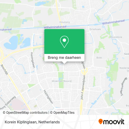 Korein Kiplinglaan kaart