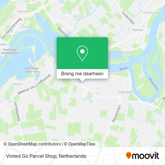 Vinted Go Parcel Shop kaart
