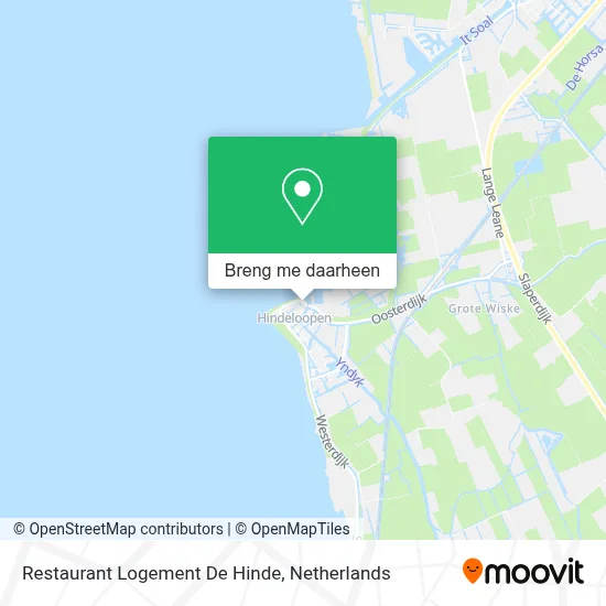 Restaurant Logement De Hinde kaart