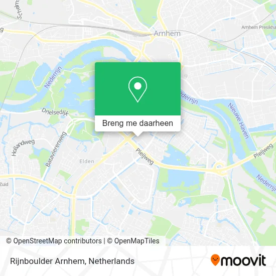 Rijnboulder Arnhem kaart
