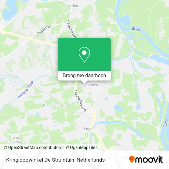 Kringloopwinkel De Struintuin kaart